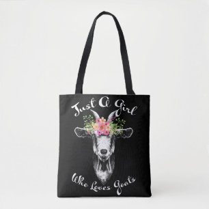 Bolso De Tela Sólo un Chica que ama a las cabras