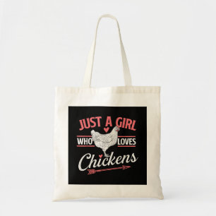 Bolso De Tela Sólo un Chica que ama a las gallinas - el pollo qu