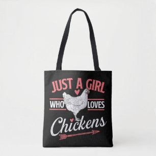 Bolso De Tela Sólo un Chica que ama a las gallinas - el pollo qu