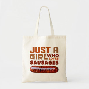 Bolso De Tela Sólo un chica que ama a las salchichas