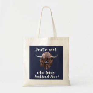 Bolso De Tela Sólo un Chica que ama a las vacas escocesas