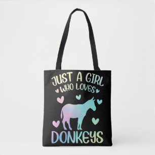 Bolso De Tela Solo un Chica que ama a los burros