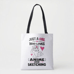 Bolso De Tela Solo un Chica que ama a los Chicas animadores y de