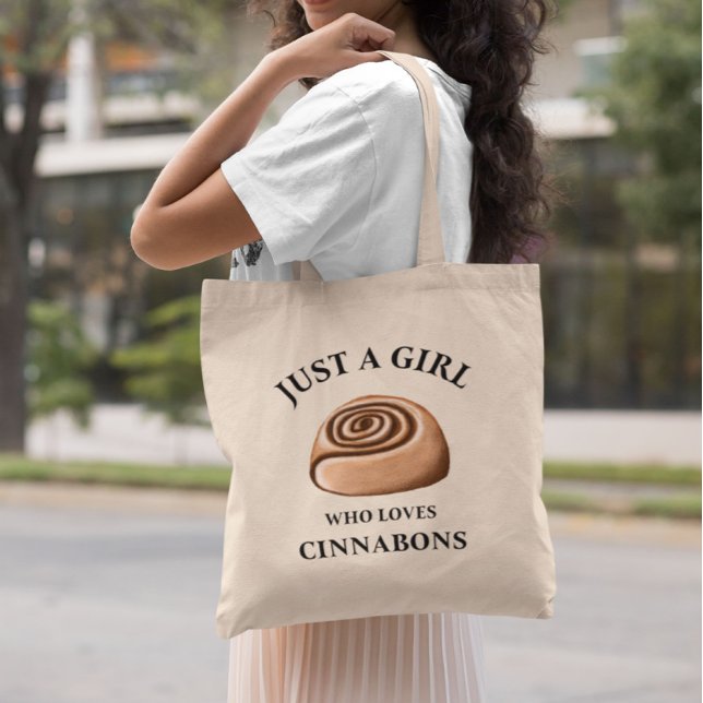 Bolso De Tela Solo un chica que ama a los cinabriones (Subido por el creador)