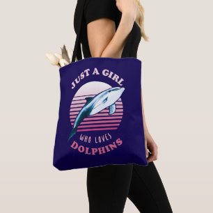 Bolso De Tela Sólo un Chica que ama a los delfines