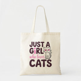 Bolso De Tela Sólo un Chica que ama a los gatos