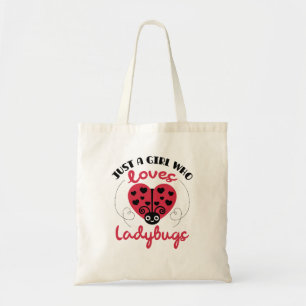 Bolso De Tela Sólo un Chica que ama a los ladybugs