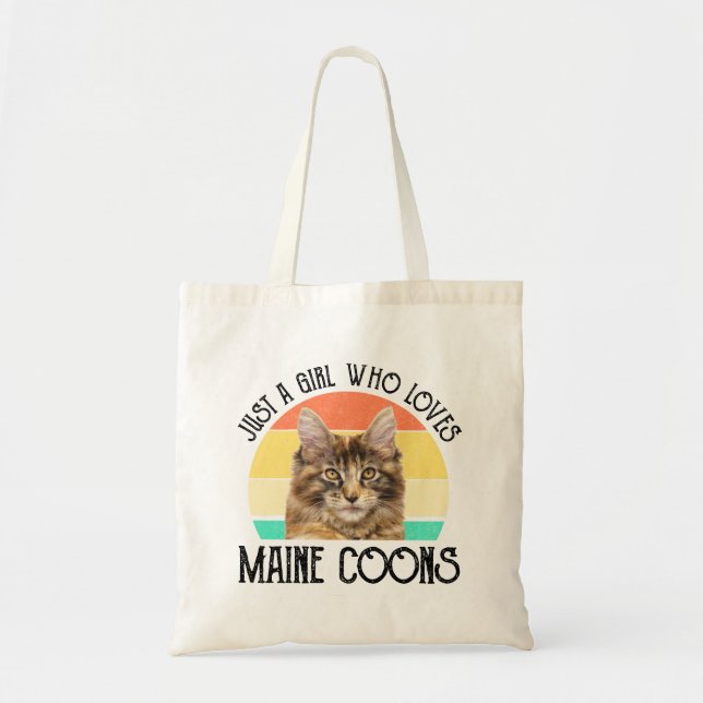 Bolso De Tela Solo un Chica que ama a los magnates de Maine (Frente)