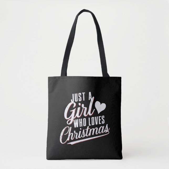 Bolso De Tela Sólo un chica que ama a los Navidades (Anverso)