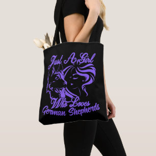 Bolso De Tela Sólo un Chica que ama a los pastores alemanes