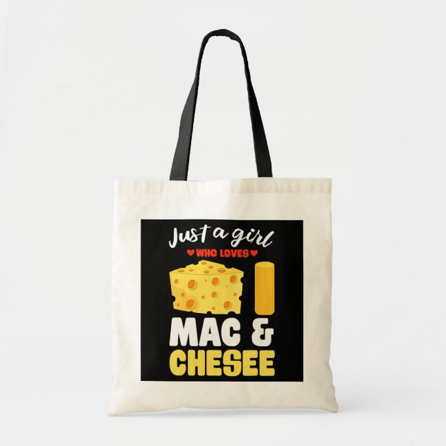 Bolso De Tela Solo un Chica que ama a Mac Cheese Funny Macaroni (Frente)