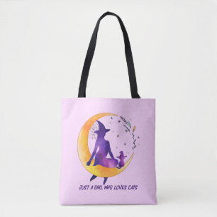 Bolso De Tela Sólo un Chica que ama al gato