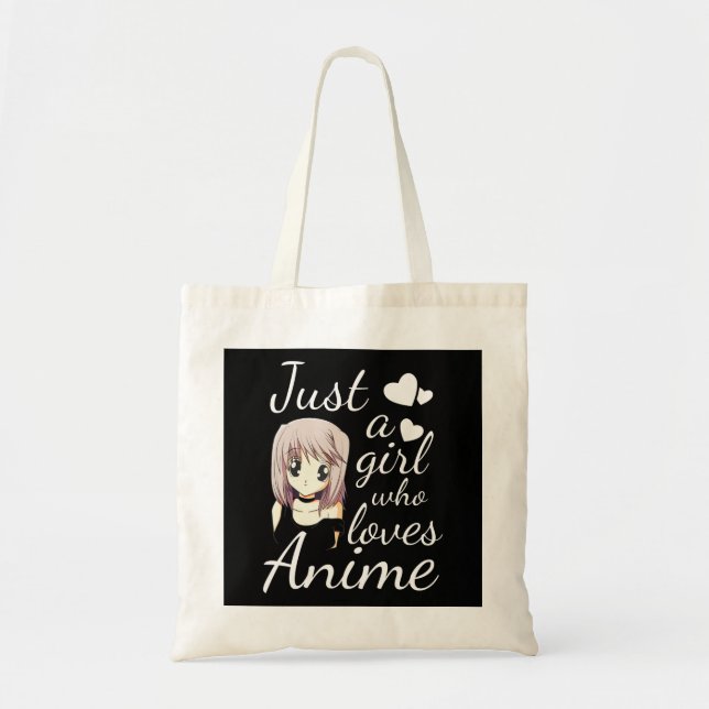 Bolso De Tela sólo un chica que ama el anime lindo cosplay (Frente)