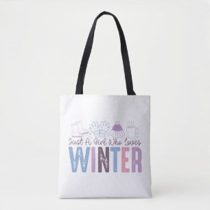 Bolso De Tela Sólo un Chica que ama el diseño estacional de invi