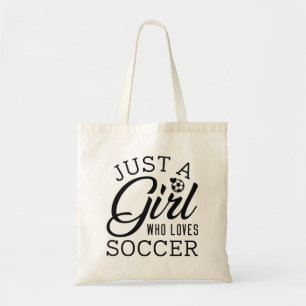 Bolso De Tela Solo un Chica que ama el fútbol
