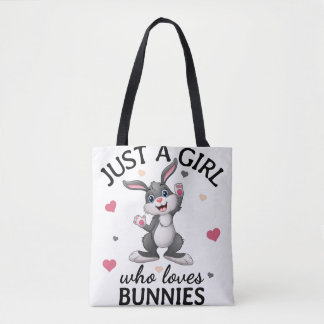Bolso De Tela Solo un Chica que ama el regalo de los conejitos