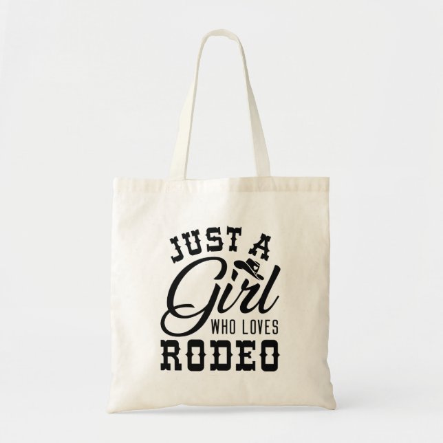 Bolso De Tela Solo un Chica que ama el Rodeo (Frente)