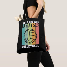 Bolso De Tela Solo un chica que ama el voleibol