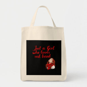 Bolso De Tela Sólo un Chica que ama las cabezas rojas