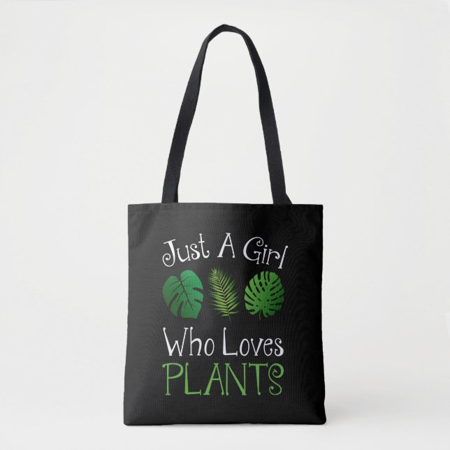Bolso De Tela Sólo un Chica que ama las plantas (Anverso)