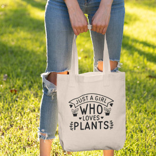 Bolso De Tela Solo un Chica que ama las plantas
