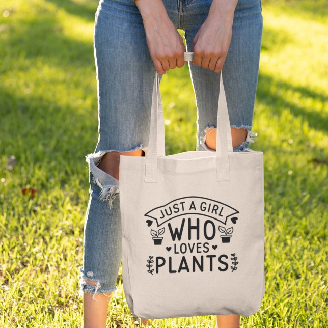 Bolso De Tela Solo un Chica que ama las plantas (Subido por el creador)