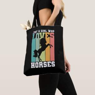Bolso De Tela Sólo un chica que ama los caballos Chica de caba