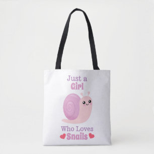 Bolso De Tela Sólo un Chica que ama los caracoles
