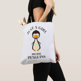 Bolso De Tela Sólo un chica que ama los pingüinos