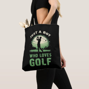 Bolso De Tela Solo un chico al que le encanta el club de golf Go