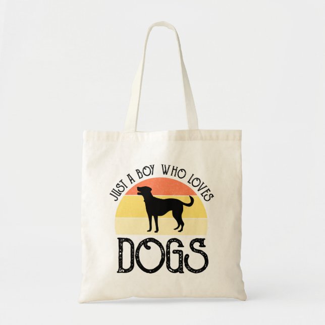 Bolso De Tela Solo un chico que ama a los perros (Frente)