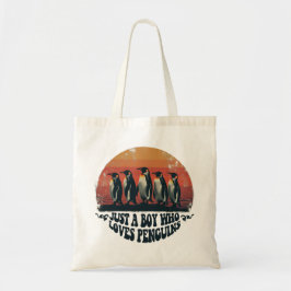 Bolso De Tela Solo un chico que ama a los pingüinos