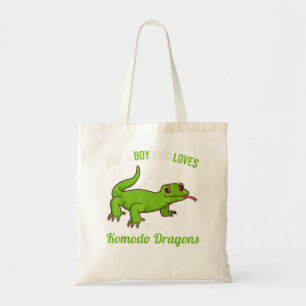 Bolso De Tela Solo un chico que ama los dragones Komodo