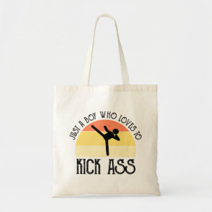 Bolso De Tela Solo un chico que ama patear traseros