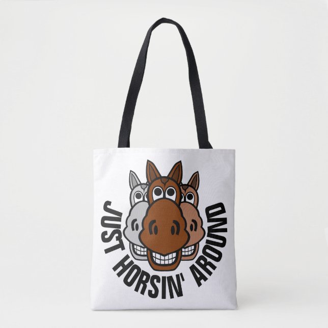 Bolso De Tela Solo un cuerno por ahí, caballo (Anverso)