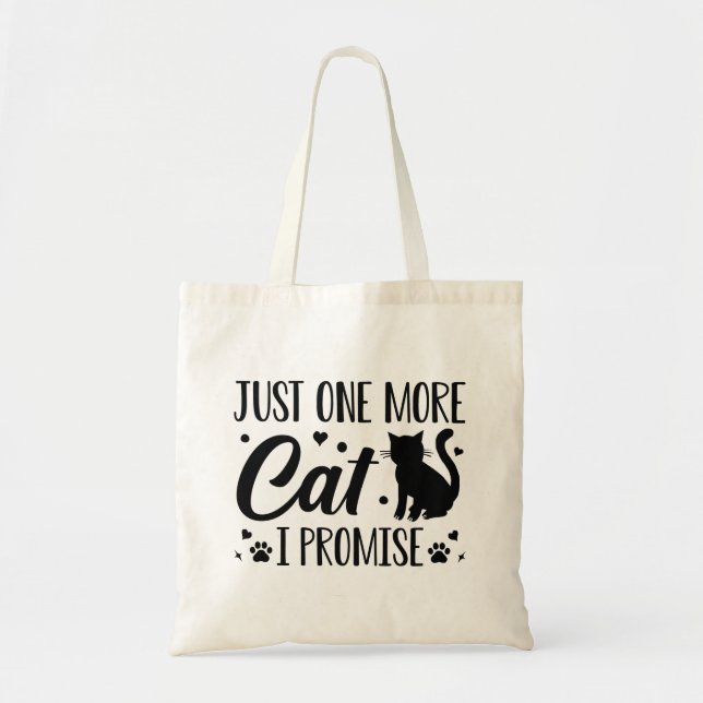 Bolso De Tela Sólo un gato más que prometo (Frente)