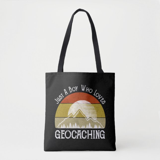 Bolso De Tela Solo Un Niño Que Ama La Geocalización (Anverso)