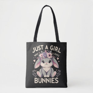 Bolso De Tela Solo Una Chica Que Ama Conejos