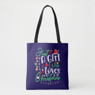 Bolso De Tela Sólo Una Chica Que Ama La Navidad