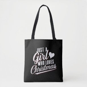 Bolso De Tela Solo una chica que ama la Navidad