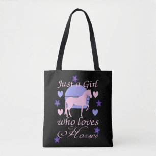 Bolso De Tela Sólo una chica que ama los caballos