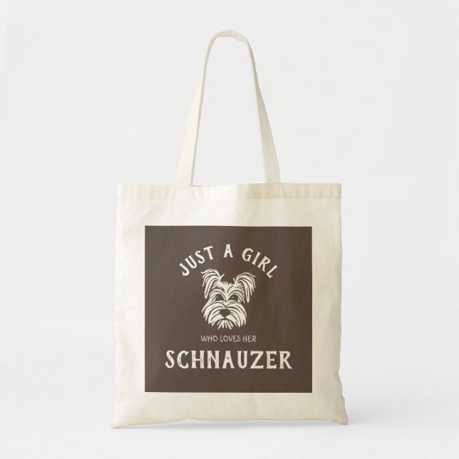 Bolso De Tela Sólo una chica que ama su Schnauzer (Frente)