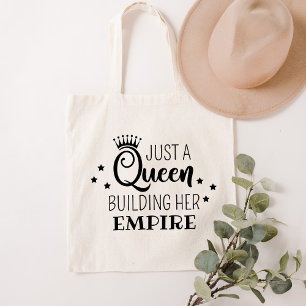 Bolso De Tela Solo una Reina Construyendo su Corona Imperial