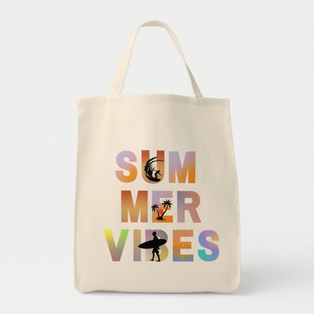 Bolso De Tela Sólo Vibes de verano (Frente)
