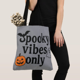 Bolso De Tela Sólo vibraciones 🎃 | Diseño Pegatina de Halloween