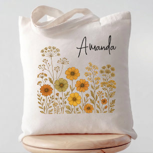 Bolso De Tela Soltera Boho Flor Silvestre Dama de Honor Person