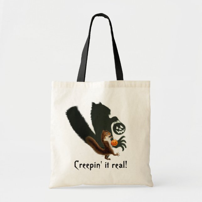 Bolso De Tela Sombra de ardilla trepidante (Frente)
