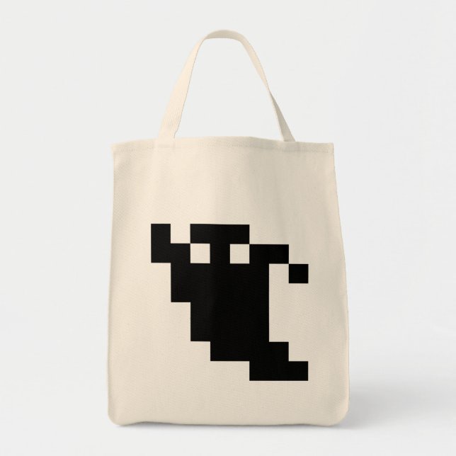 Bolso De Tela Sombra de fantasma de 8 bits (Frente)