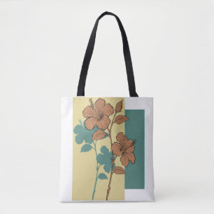 Bolso De Tela Sombra de flor dorada