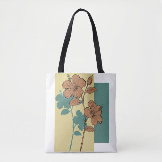 Bolso De Tela Sombra de flor dorada